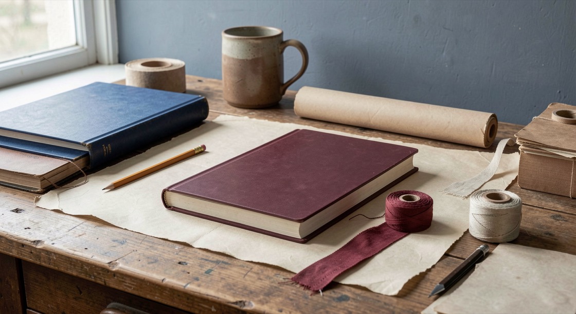 A quiet research table with notes related to Was Abraham Lincoln a church member?