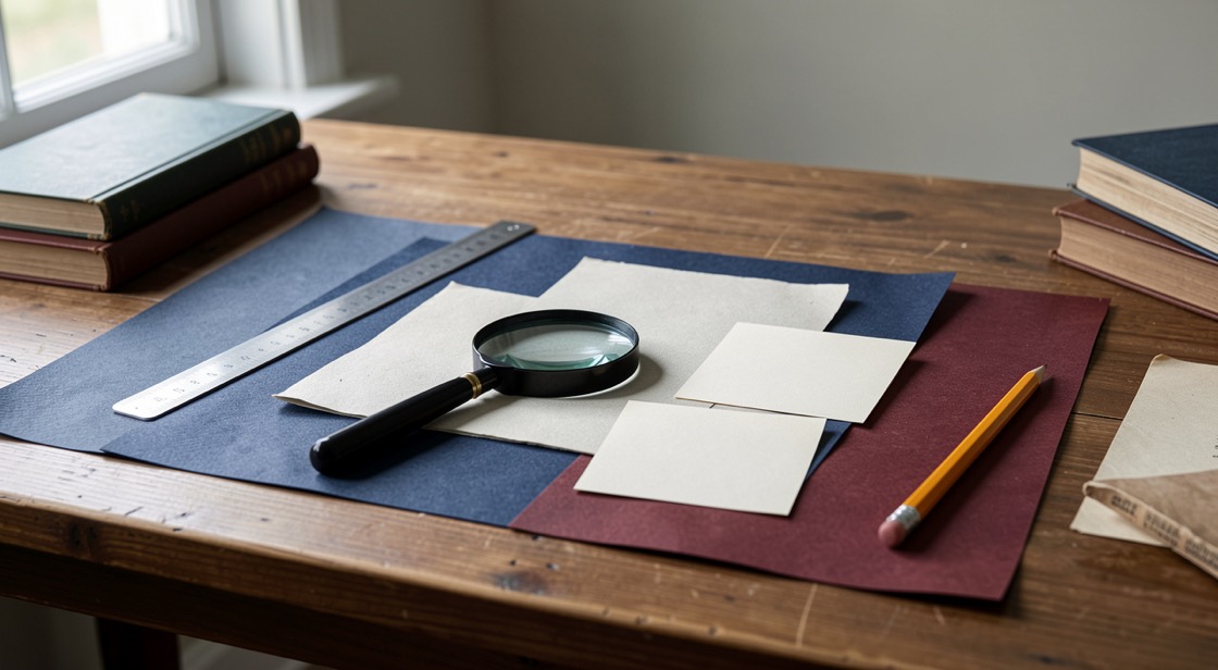 A quiet research table with notes related to How we weigh evidence